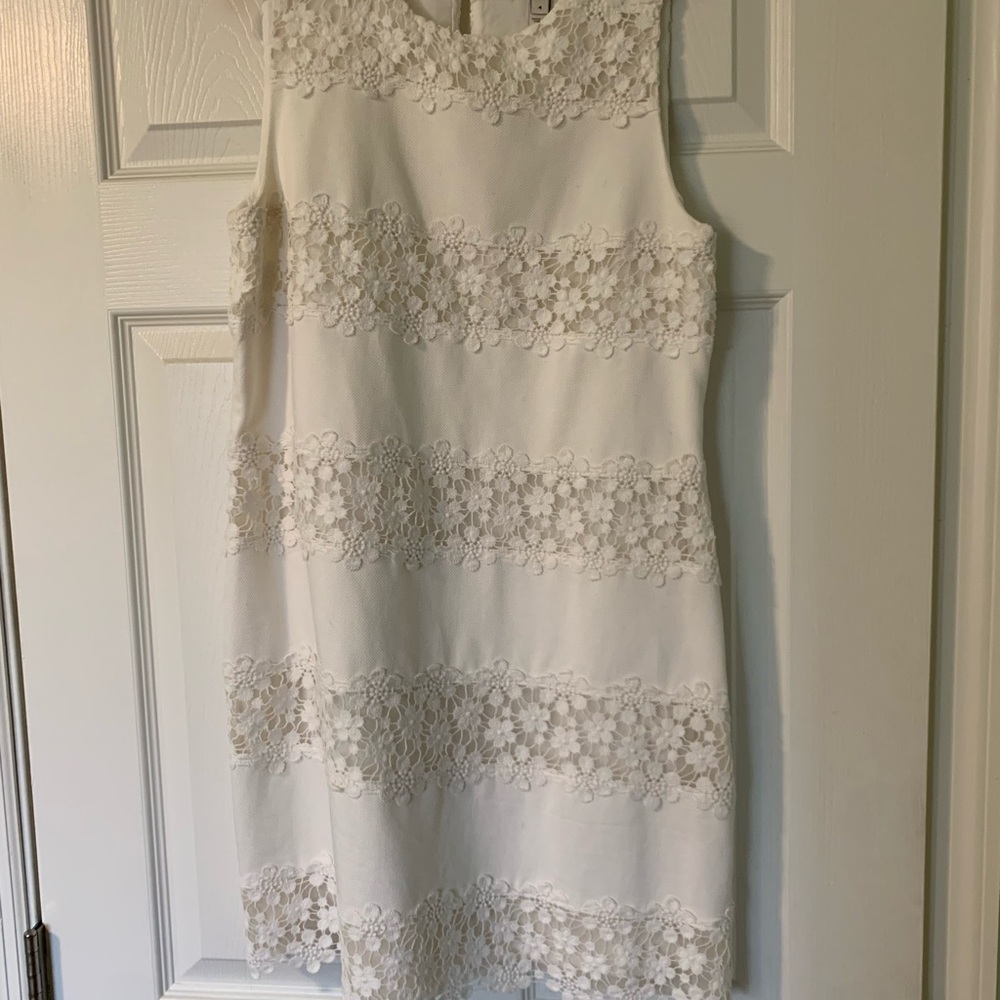 J crew white sheath dress size 4